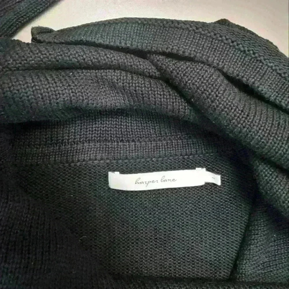 Harper Lane Black Cowl Neck Sweater Size L - Picture 9 of 12